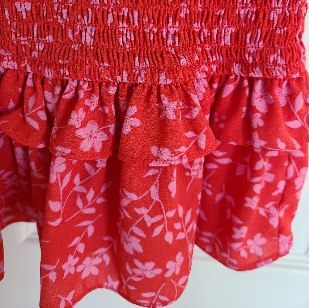 Likely Red Floral Ruffle Mini Dress - Picture 8 of 10